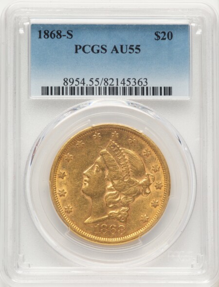 1868-S $20 55 PCGS