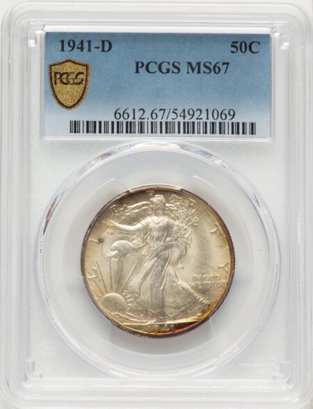 1941-D 50C, MS PCGS Secure 67 PCGS