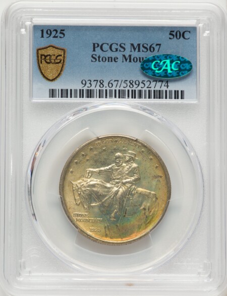 1925 50C Stone Mountain, MS CAC PCGS Secure 67 PCGS