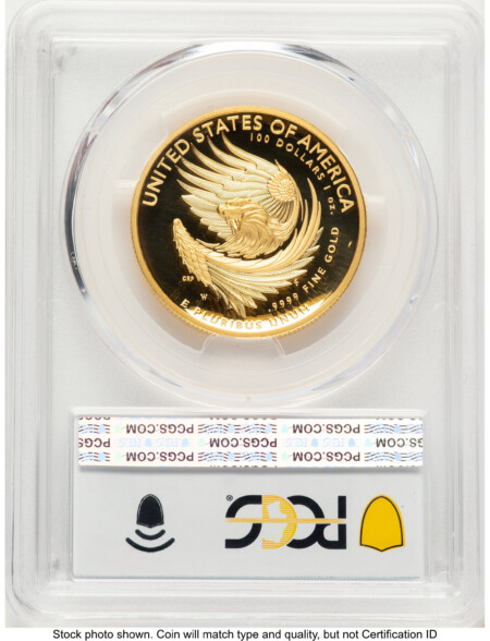 2025-W G$100 American Liberty High Relief, DC AR Flag 70 PCGS