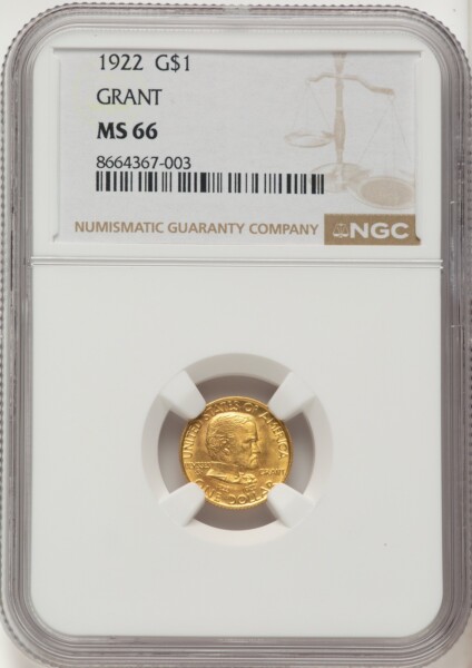 1922 G$1 Grant, No Star 66 NGC