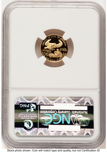 1989-P Proof Gold Eagle 1/10 oz Brown Label 70 NGC