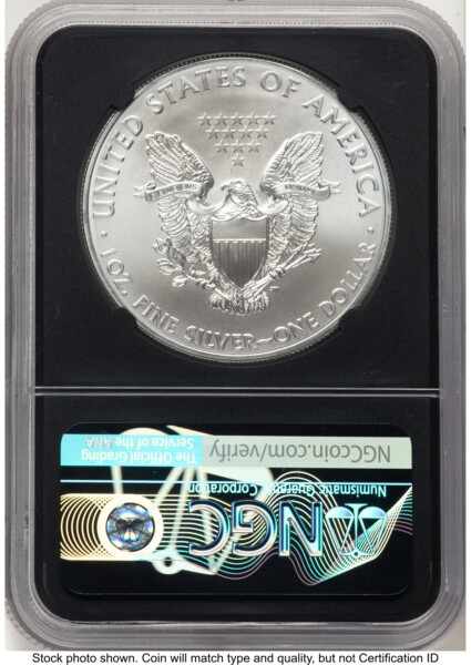 2015 Silver Eagle Ed Moy Blk Core 70 NGC