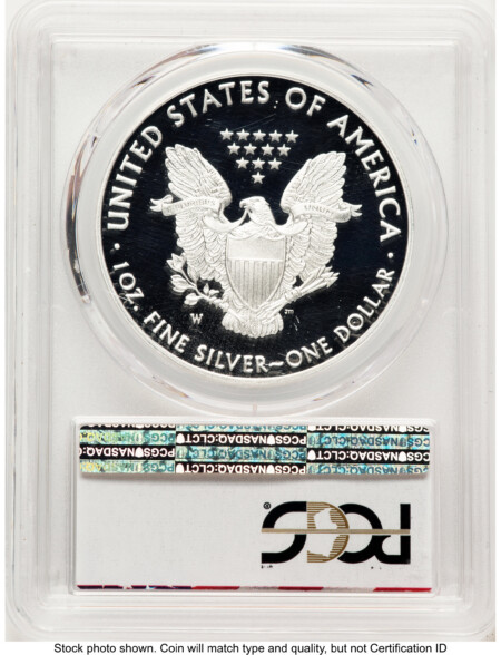 2016-W Proof Silver Eagle 1 oz WP Mint Hoard Heraldic Eagle Flag 70 PCGS