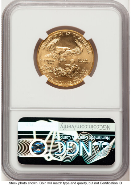 1986 Gold Eagle 1/2 oz Brown Label 70 NGC