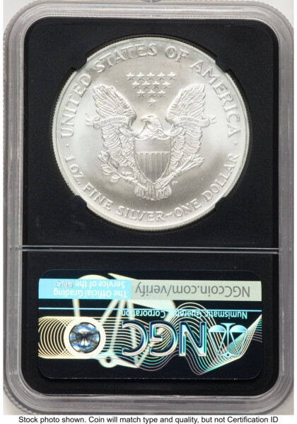 2003 Silver Eagle Ed Moy Blk Core 70 NGC