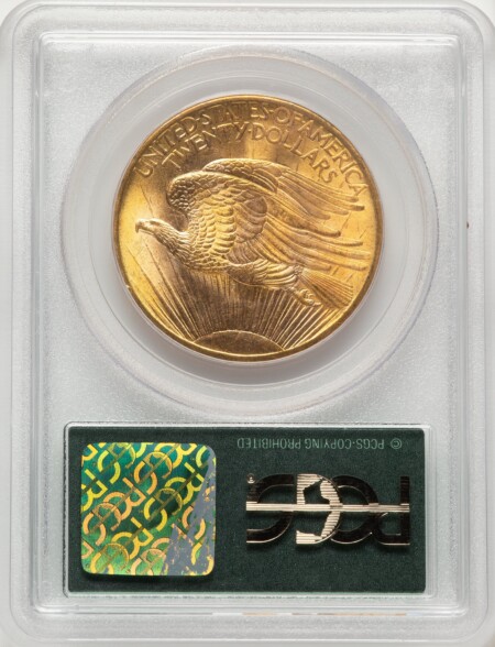 1908 $20 NO MOTTO Green Label 66 PCGS