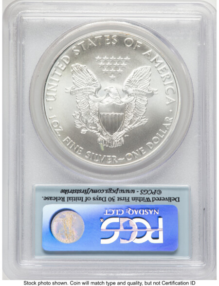 2010 Silver Eagle FS Flag 70 PCGS