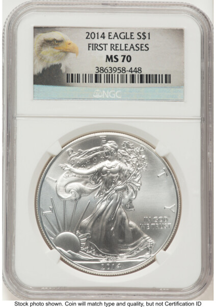 2014 Silver Eagle FR Eagle Label 70 NGC