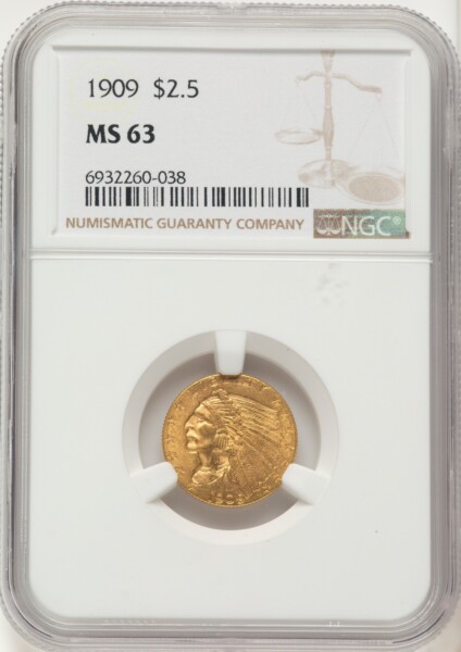 1909 $2 1/2 63 NGC