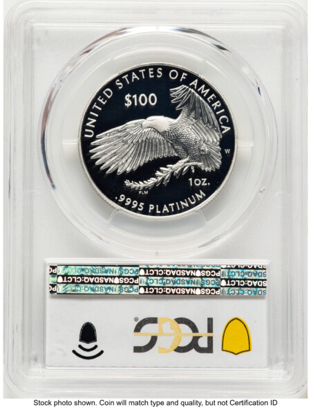 2021-W Proof Platinum Eagle 1 oz Blue Gradient 70 PCGS
