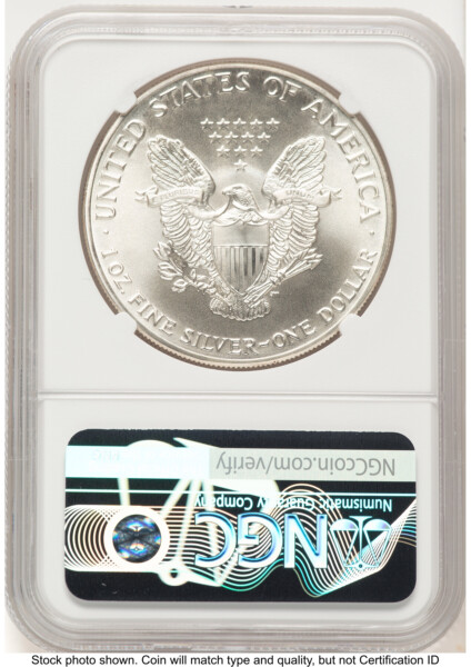 1986 Silver Eagle Brown Label 70 NGC