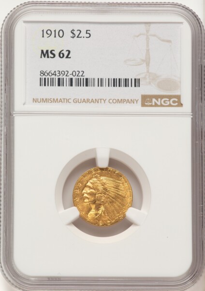 1910 $2 1/2 62 NGC