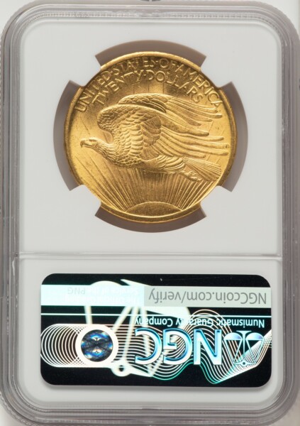 1907 $20 Saint, MS 63 NGC