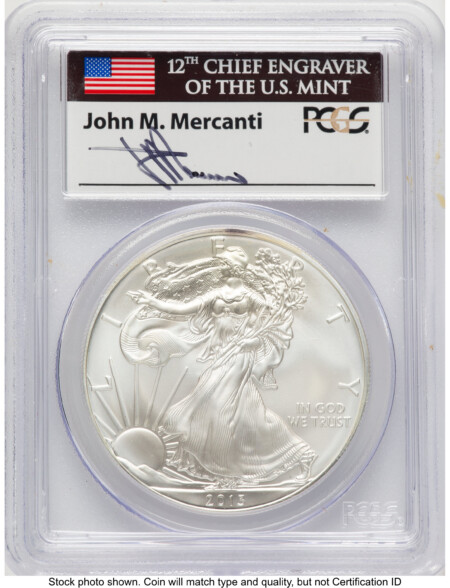 2013 Silver Eagle FS John Mercanti 70 PCGS