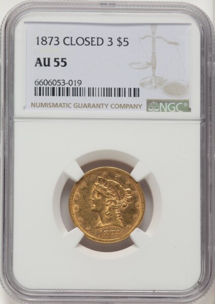 1873 $5 Closed 3 55 NGC