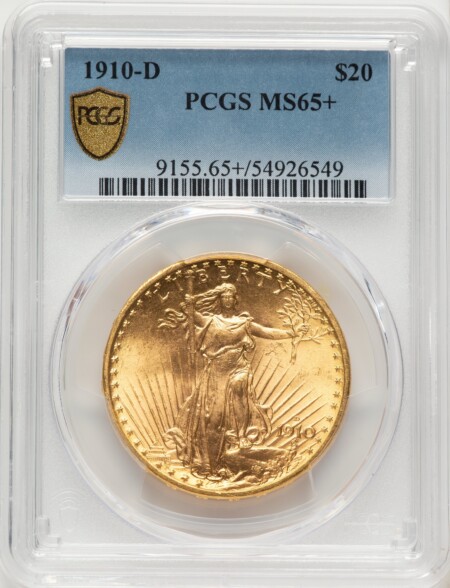 1910-D $20 PCGS Secure PCGS Plus 65 PCGS