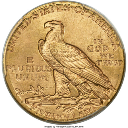 1909-D $5 CAC PCGS Plus 64 PCGS
