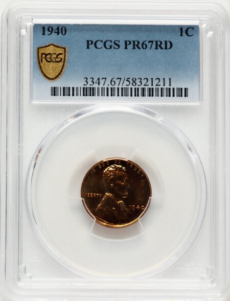1940 1C, RD PCGS Secure 67 PCGS