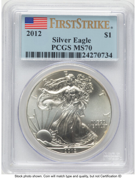 2012 Silver Eagle FS Flag 70 PCGS