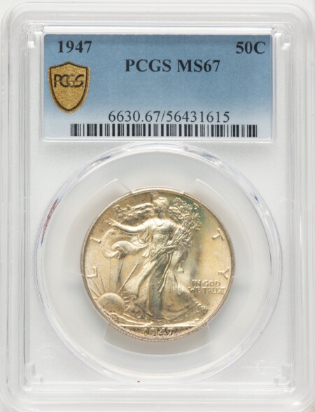 1947 50C PCGS Secure 67 PCGS