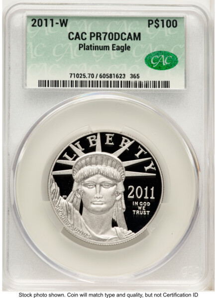 2011-W Proof Platinum Eagle 1 oz Non Designation 70 CACG