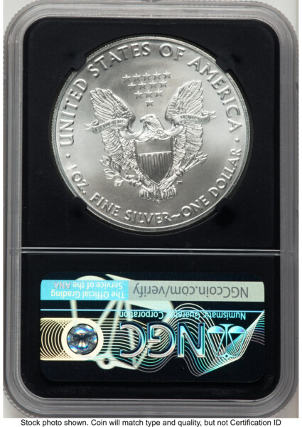 2020-(P) Silver Eagle Emergency Production FDI John Mercanti Blk Core 70 NGC