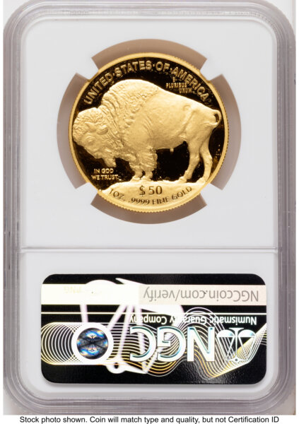 2020-W Proof Gold Buffalo 1 oz Red Book 70 NGC