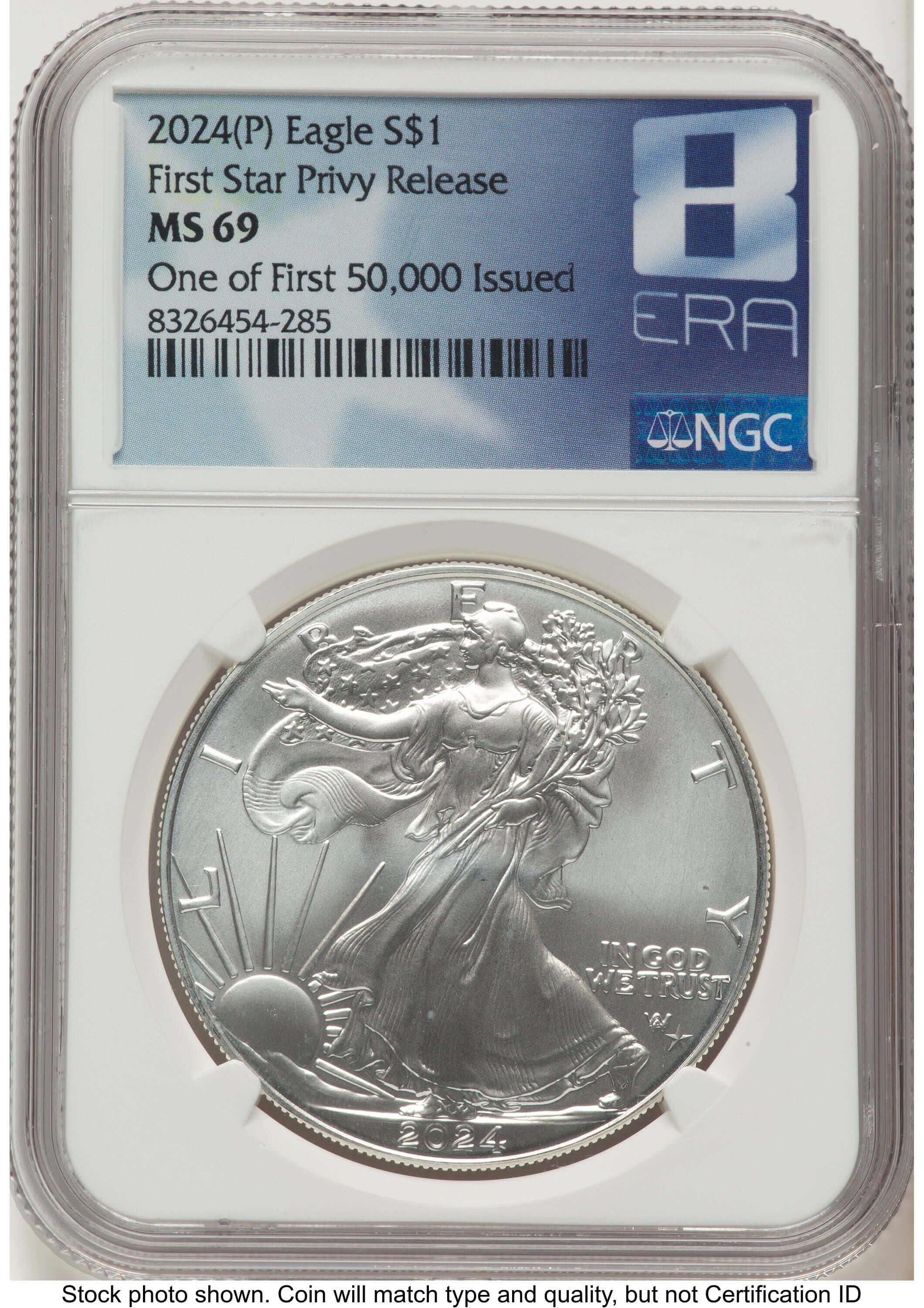 2024-(P) Silver Eagle (Privy Mark) First 50,000 8 Era Label 69 NGC