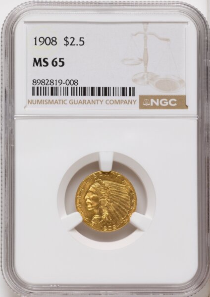 1908 $2 1/2 65 NGC