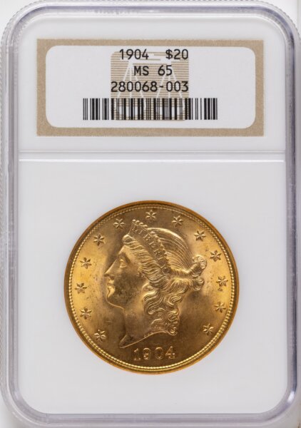 1904 $20 Liberty 65 NGC