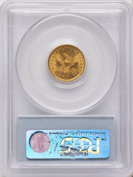 1861 $2 1/2 New Reverse, Type 2, MS 62 PCGS
