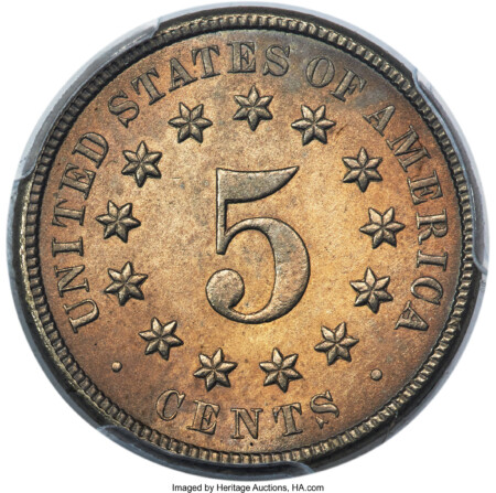 1873 5C Closed 3 PCGS Secure 66 PCGS