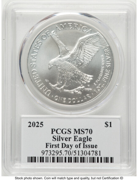 2025 Silver Eagle FDI David Hall 70 PCGS