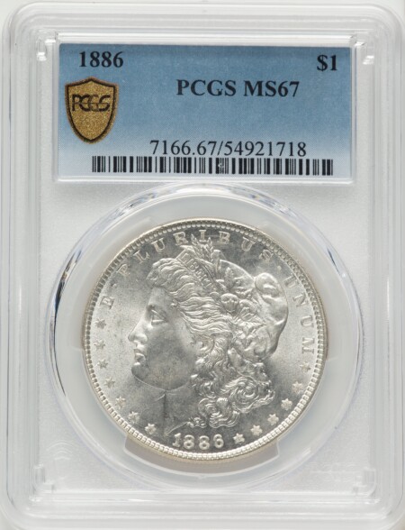1886 S$1 PCGS Secure 67 PCGS