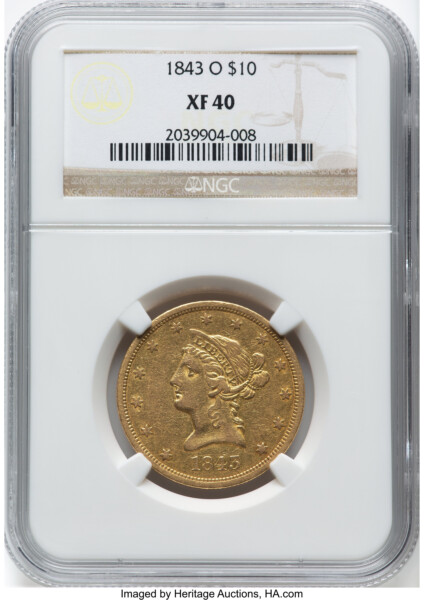 1843-O $10 40 NGC