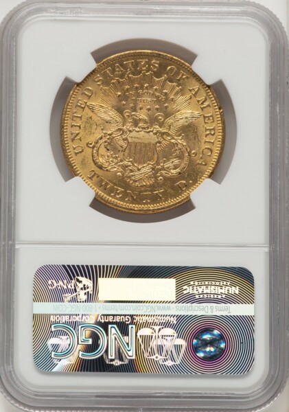 1873 $20 OPEN 3 CAC 61 NGC