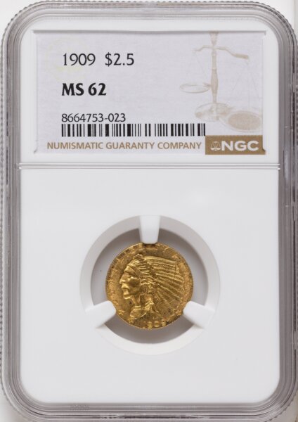 1909 $2 1/2 62 NGC