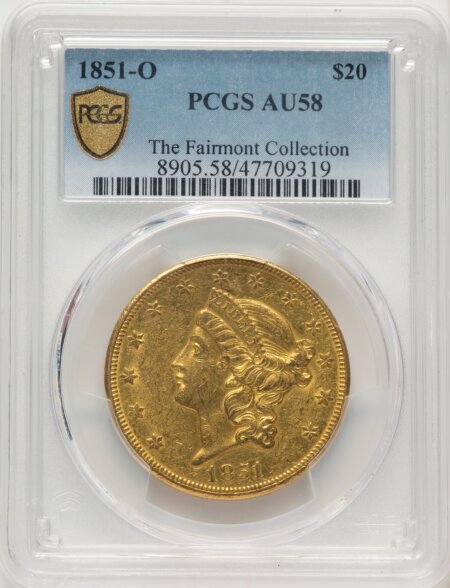 1851-O $20 PCGS Secure 58 PCGS