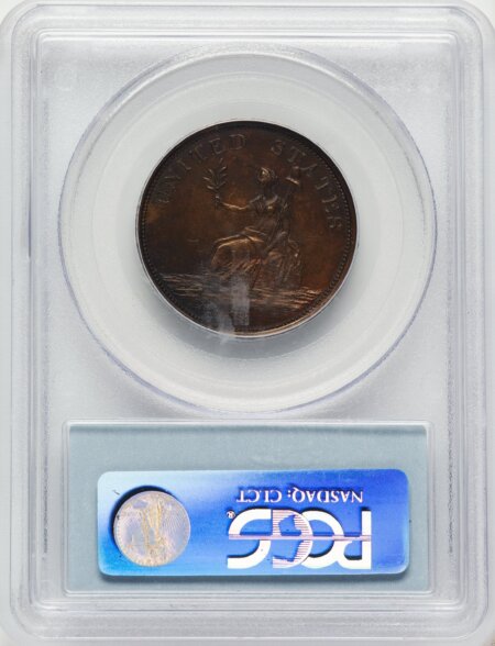 1783 Washington & Independence Cent, Small Military Bust, Engrailed Edge, BN 62 PCGS