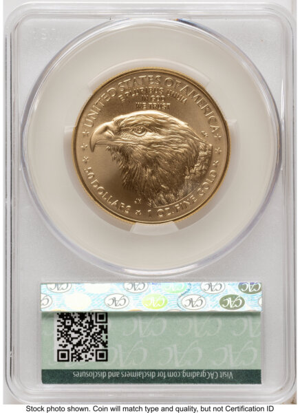 2026 Gold Eagle 1 oz First Day of Delivery Ron Drzewuki 70 CACG