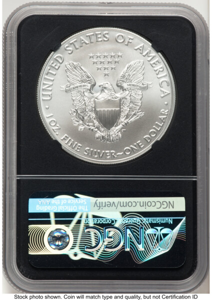 2021 Silver Eagle Type 1 John Mercanti Last Day of Production Blk Core 70 NGC