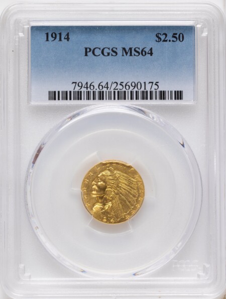 1914 $2 1/2 64 PCGS