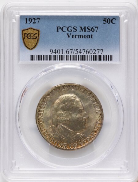 1927 50C Vermont, MS PCGS Secure 67 PCGS