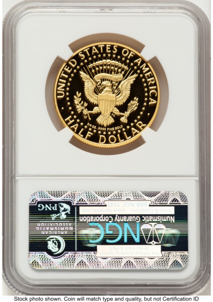 2014-W 50C Gold JFK 50th Anniversary FR JFK Ask Not Label 70 NGC
