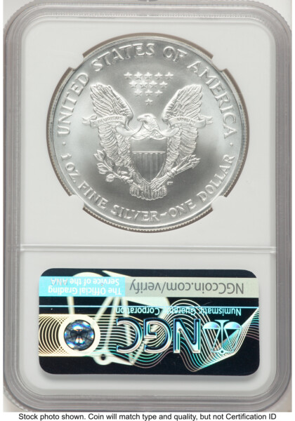 2002 Silver Eagle John Mercanti 70 NGC