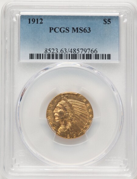 1912 $5 63 PCGS