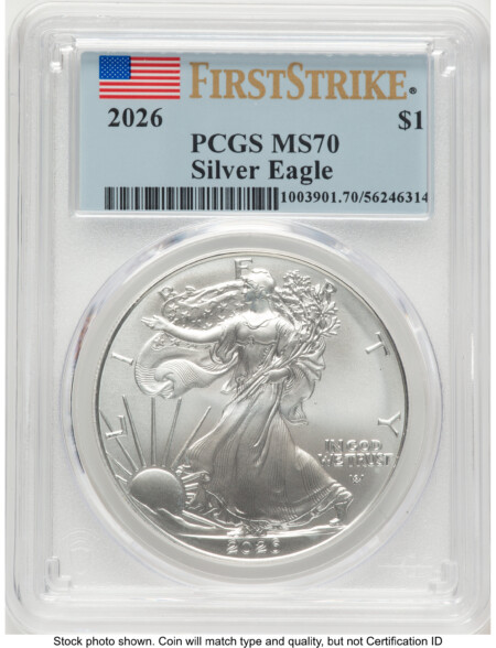 2026 Silver Eagle FS Flag 70 PCGS