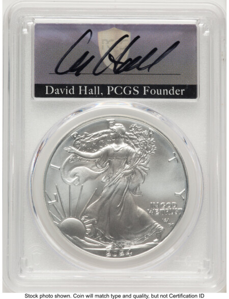 2024-(P) Silver Eagle (Privy Mark) FDI David Hall 70 PCGS