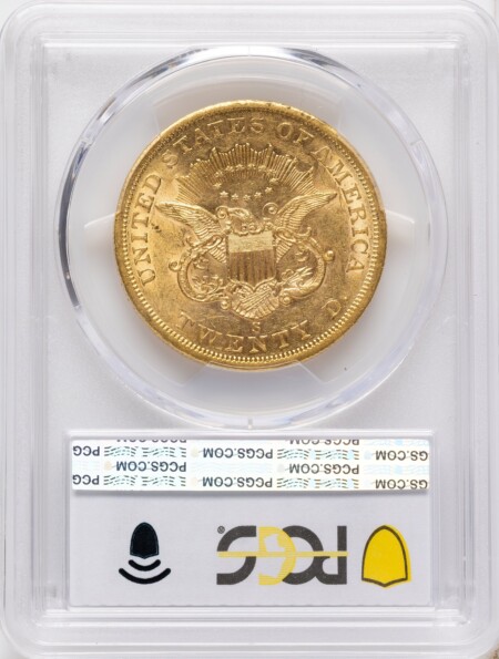 1858-S $20 53 PCGS